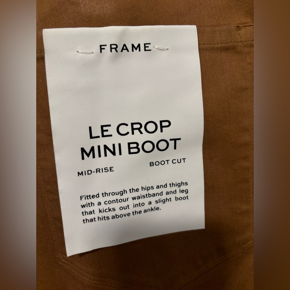 Frame Le Crop Mini Mid Rise Bootcut Jeans in Latte NWT 34 - Picture 10 of 12